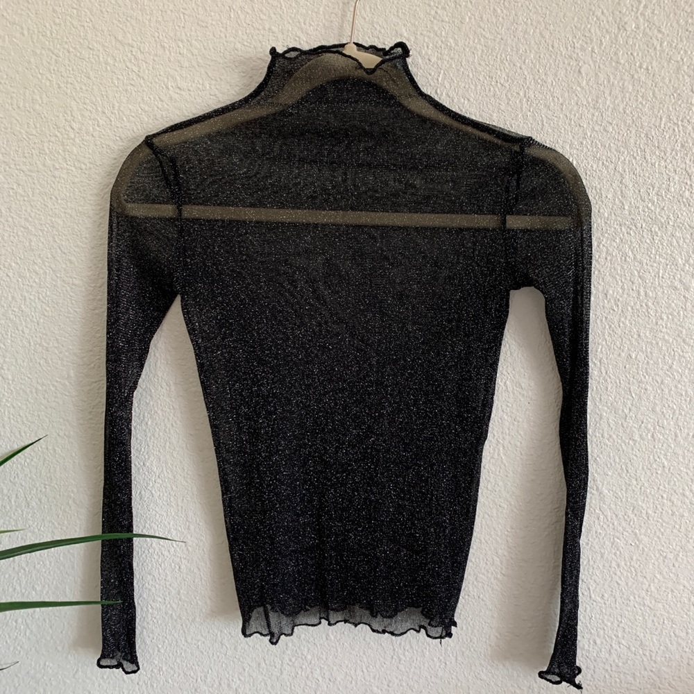 Sheer Sparkly Turtleneck